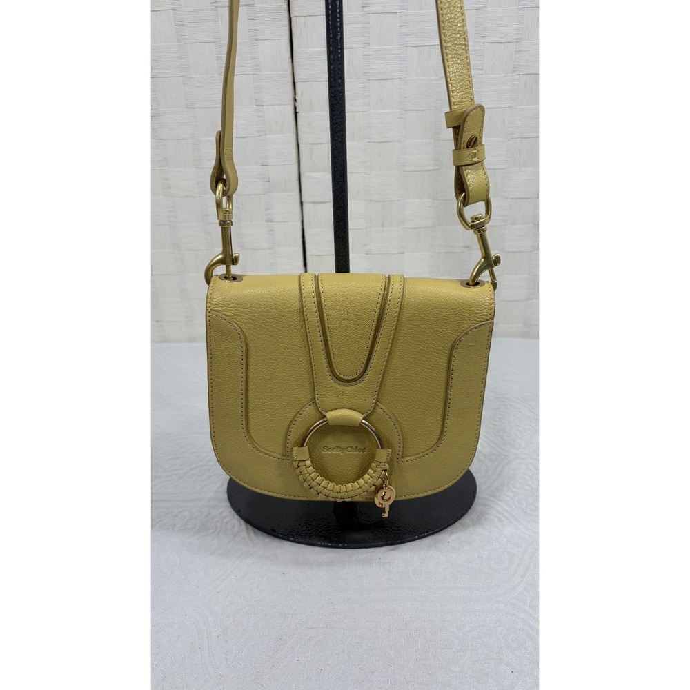See By Chloe Small Hana shoulder bag yellow leather braided o ring & key chain